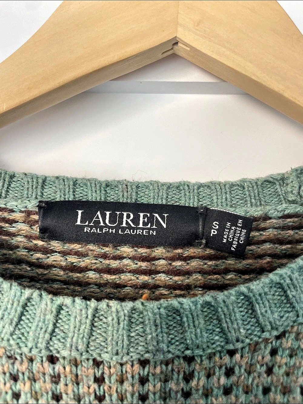 Lauren Ralph Lauren Hunters Knit ๐จ Heavyweight , elbow & shoulder PATCH - Picture 4 of 6